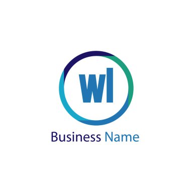 İlk harf Wl Logo tasarım şablonu