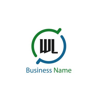 İlk harf Wl Logo tasarım şablonu