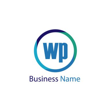 İlk harf Wp Logo tasarım şablonu