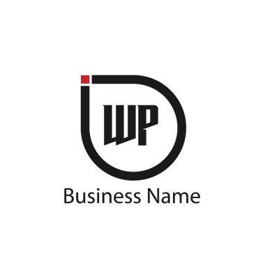 İlk harf Wp Logo tasarım şablonu