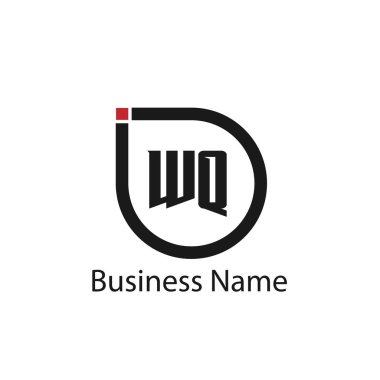 İlk harf Wq Logo tasarım şablonu