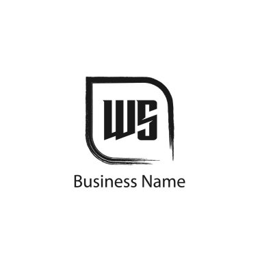 İlk harf Ws Logo tasarım şablonu