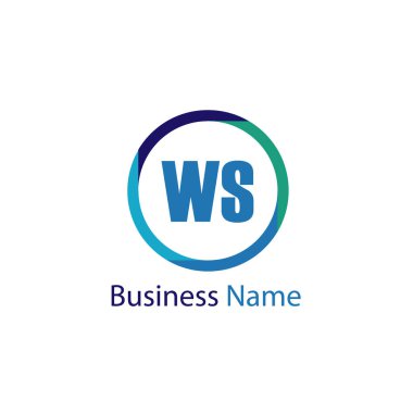 İlk harf Ws Logo tasarım şablonu