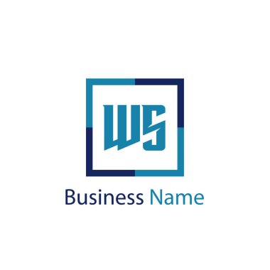 İlk harf Ws Logo tasarım şablonu