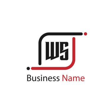 İlk harf Ws Logo tasarım şablonu