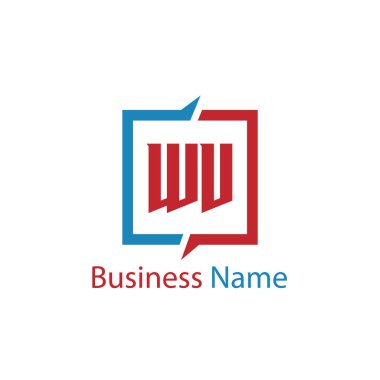 İlk Harf WV Logo Şablonu Tasarımı