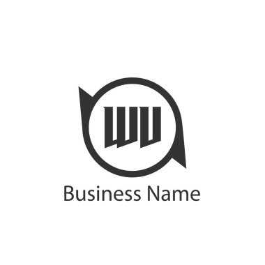İlk Harf WV Logo Şablonu Tasarımı