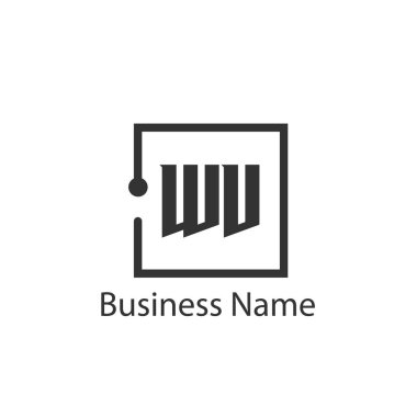İlk Harf WV Logo Şablonu Tasarımı