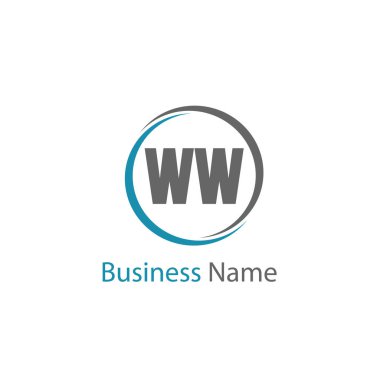 İlk harf Ww Logo tasarım şablonu
