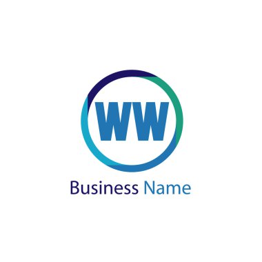 İlk harf Ww Logo tasarım şablonu