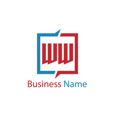 İlk harf Ww Logo tasarım şablonu