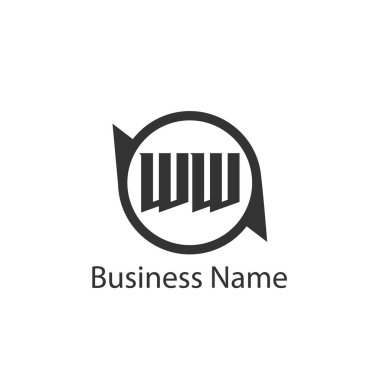 İlk harf Ww Logo tasarım şablonu