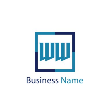 İlk harf Ww Logo tasarım şablonu