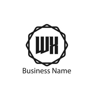İlk harf Wx Logo tasarım şablonu