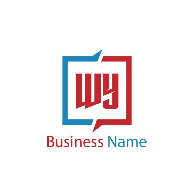 İlk mektup Wy Logo tasarım şablonu