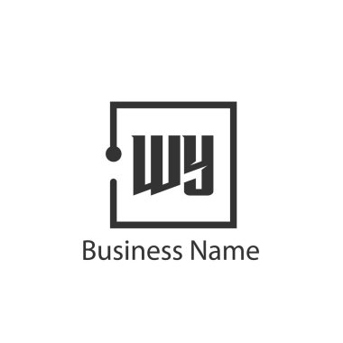 İlk mektup Wy Logo tasarım şablonu