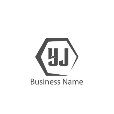 İlk harf Yj Logo tasarım şablonu