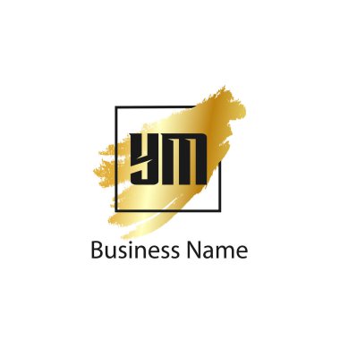 İlk harf Ym Logo tasarım şablonu