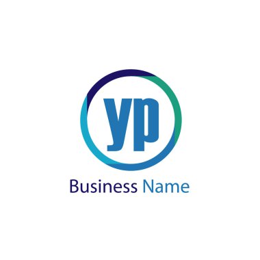 İlk harf Yp Logo tasarım şablonu