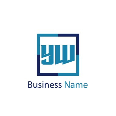 İlk harf Yw Logo tasarım şablonu