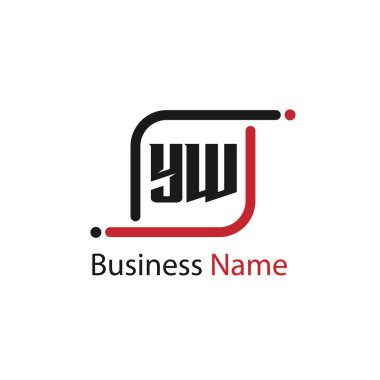 İlk harf Yw Logo tasarım şablonu