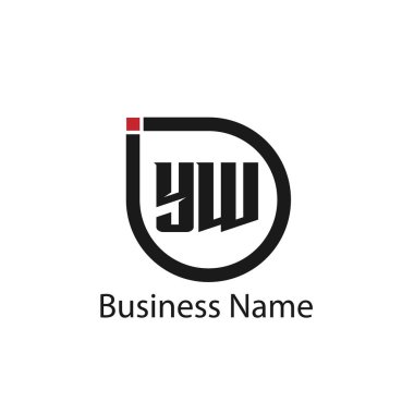 İlk harf Yw Logo tasarım şablonu