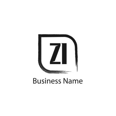 İlk harf Zi Logo tasarım şablonu