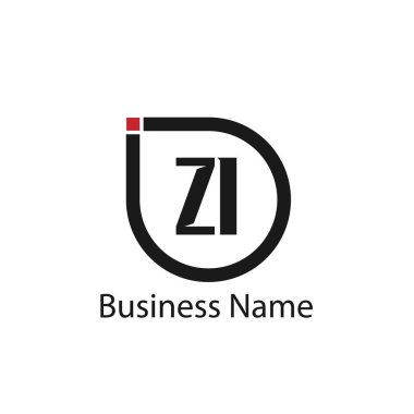İlk harf Zi Logo tasarım şablonu