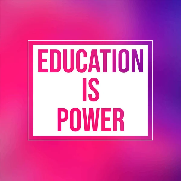 Education Power Inspirational Motivation Quote — Stock Vector