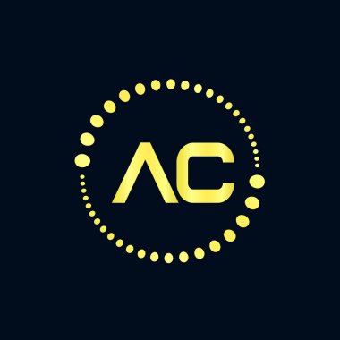 İlk harf Ac Logo şablonu