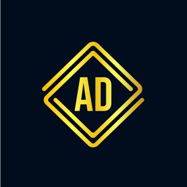 İlk harf reklam Logo tasarım şablonu