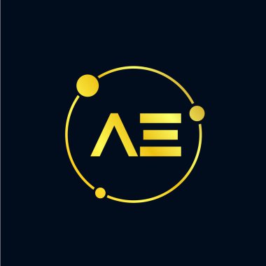 İlk Harf Ae Logo tasarım şablonu