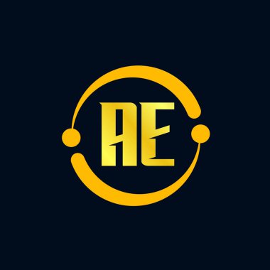 İlk Harf Ae Logo tasarım şablonu