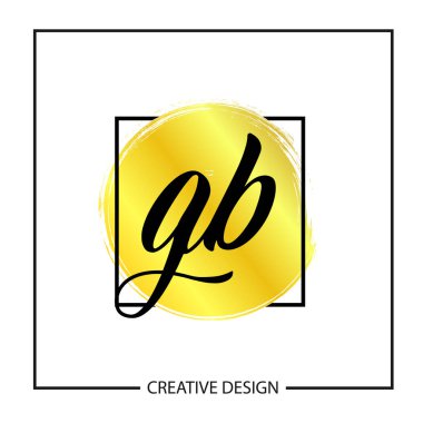 İlk harf Gb Logo tasarım şablonu
