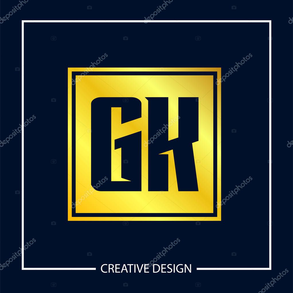 Initial Letter Gk Logo Template Design