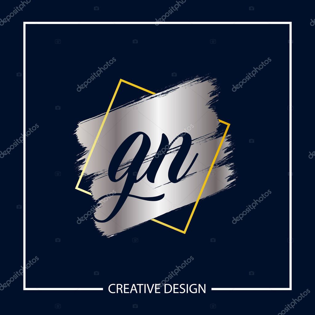 Initial Letter GN Logo Template Design
