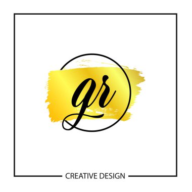 Initial Letter GR Logo Template Design clipart