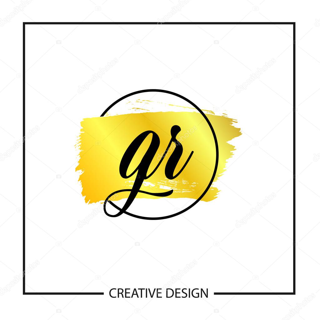 Initial Letter GR Logo Template Design