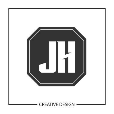 İlk harf Jh Logo tasarım şablonu