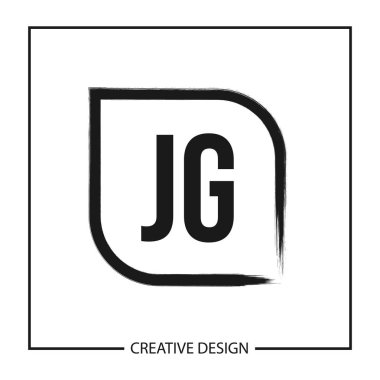 İlk harf Jg Logo tasarım şablonu