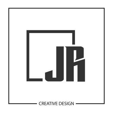 İlk harf Jr Logo tasarım şablonu