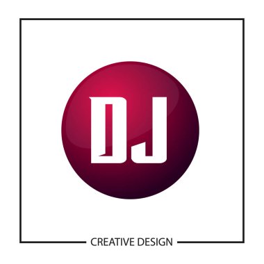 İlk harf Dj Logo tasarım şablonu