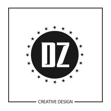 İlk harf Dz Logo tasarım şablonu