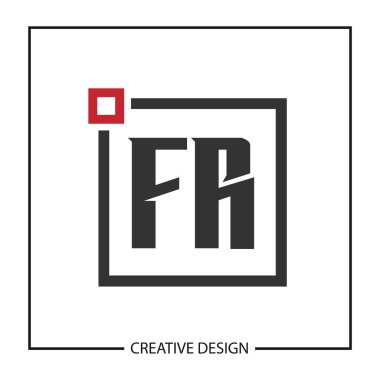 Initial Letter FR Logo Template Design clipart