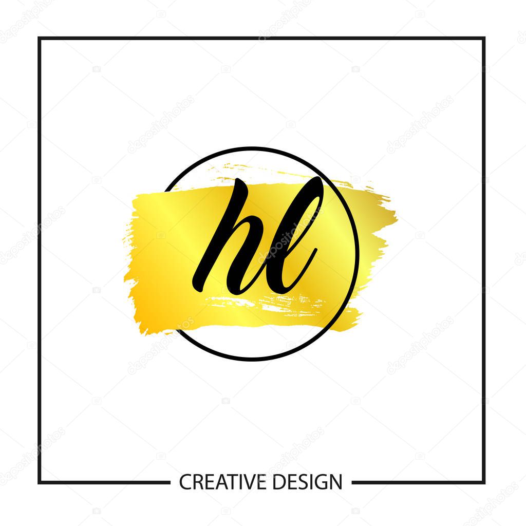 Initial Letter HL Logo Template Design
