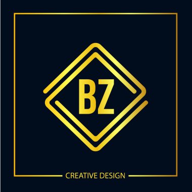 İlk harf Bz Logo tasarım şablonu