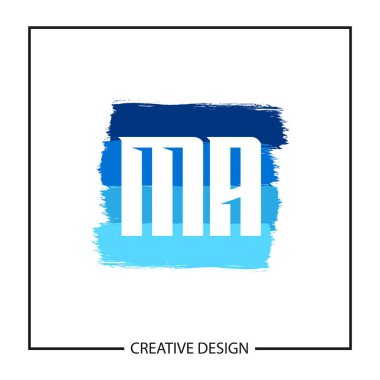 İlk harf Ma Logo tasarım şablonu