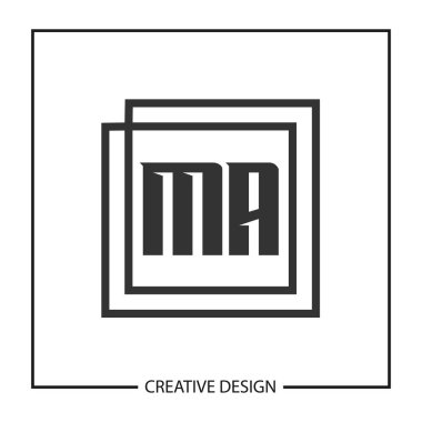 İlk harf Ma Logo tasarım şablonu