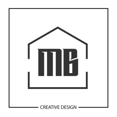 İlk harf Mb Logo tasarım şablonu