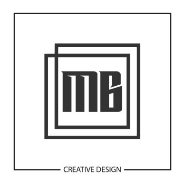 İlk harf Mb Logo tasarım şablonu